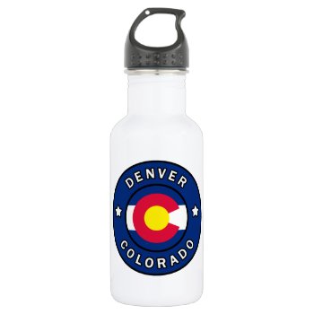 Denver Colorado Stainless Steel Water Bottle by KellyMagovern at Zazzle