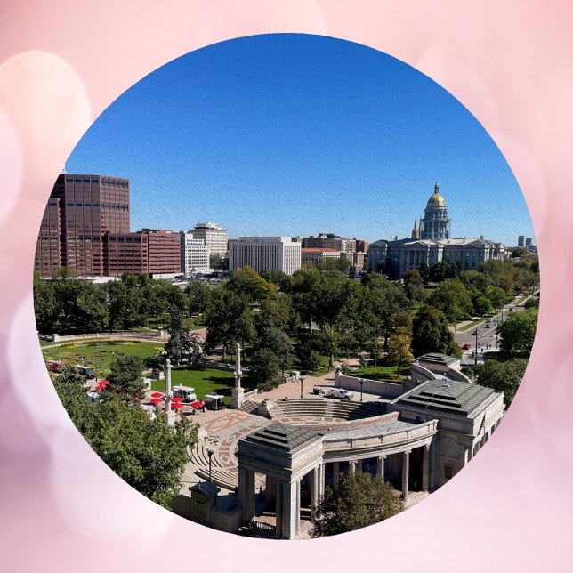 Denver Colorado State Capitol Building Landscape Patch (A patch featuring a landscape photo of downtown Denver, Colorado)