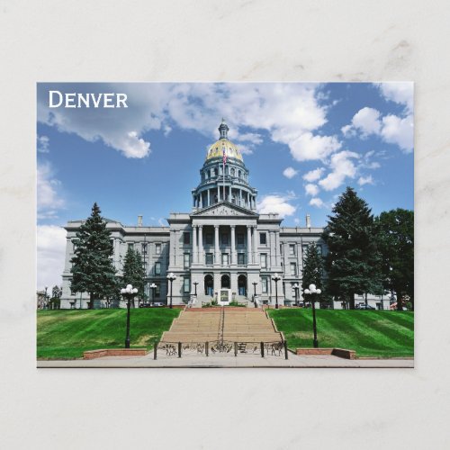 Denver Colorado State Capitol Building Travel Postcard