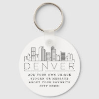 Denver, Colorado Stylized Skyline | Custom Slogan