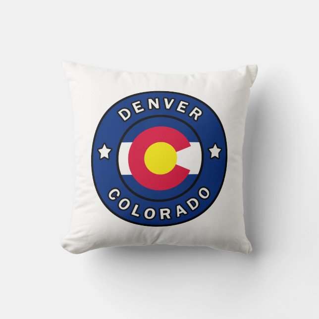 Denver Colorado Throw Pillow (Front)