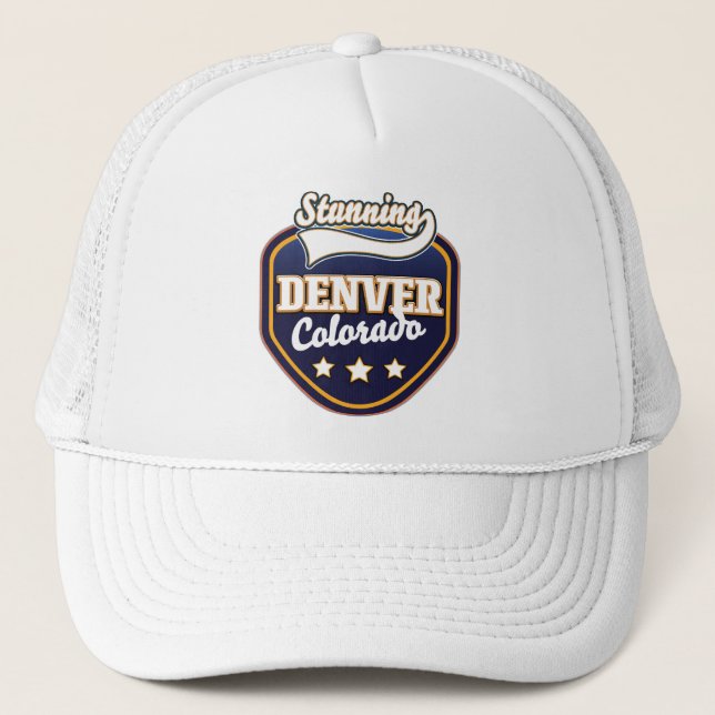 Denver Colorado travel logo Trucker Hat (Front)