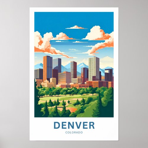 Denver Colorado Travel Print