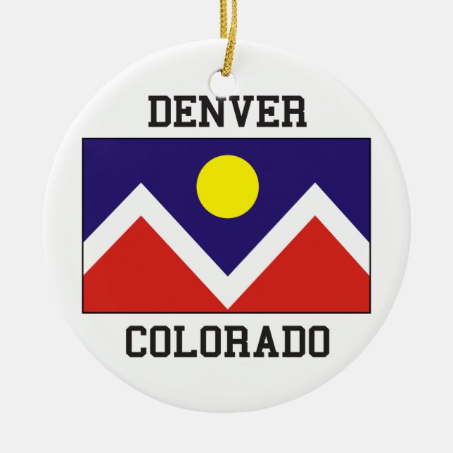 Denver, Colorado USA Ceramic Ornament (Front)