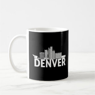 Denver Colorado USA City Skyline Silhouette Outlin Coffee Mug