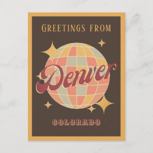 Denver Colorado USA Retro Vintage Greets Postcard