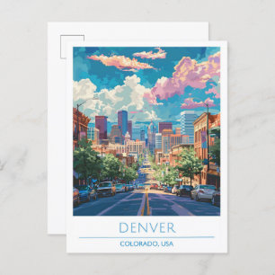 Denver Colorado USA Vintage Travel  Postcard
