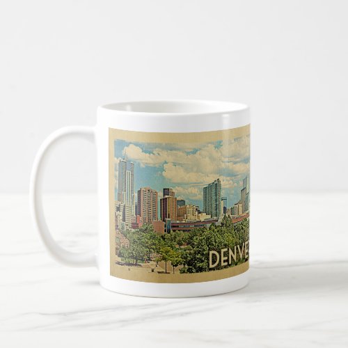 Denver Colorado Vintage Travel Coffee Mug
