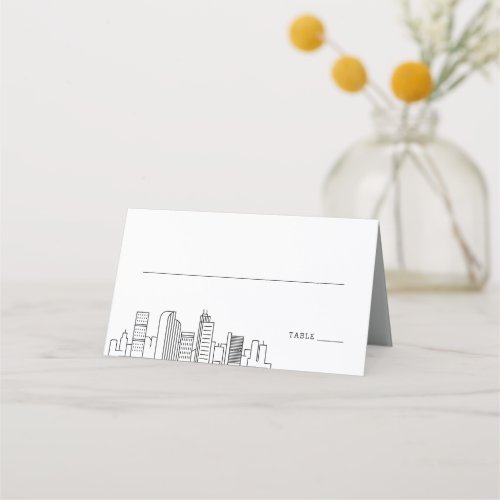 Denver Colorado Wedding  Place Table Name Cards 