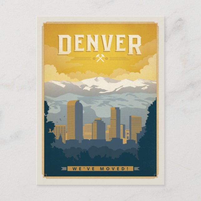 Denver, Colorado | We've Moved! Postcard (Front)