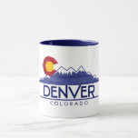 Denver Colorado wood mountains mug