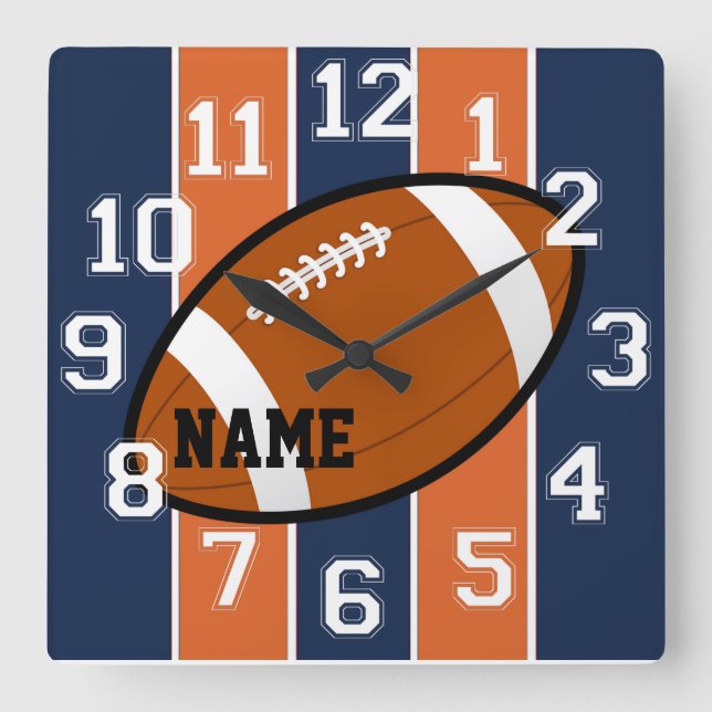 Denver Colors Football Wall Clock (Front)