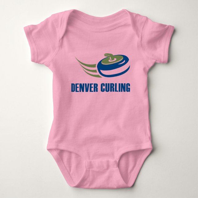 Denver Curling Baby Wear Baby Bodysuit (Front)