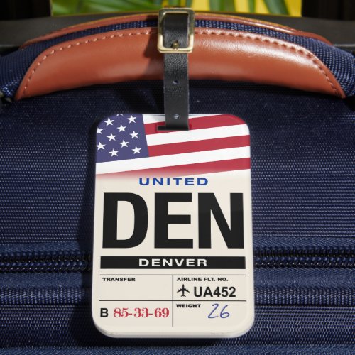 Denver DEN Airline Luggage Tag
