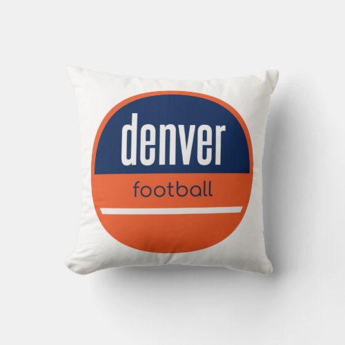 Denver football Classic  Throw Pillow
