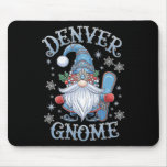 Denver Gnome Christmas Cheer Snowboarding Fun  Mouse Pad