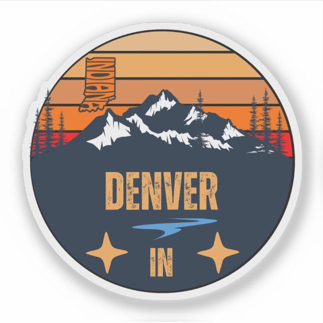 Denver, Indiana Sticker (Front)