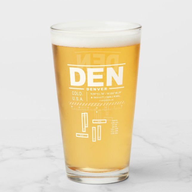 Denver International Airport DEN Glass (Front Filled)