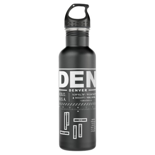 Denver International Airport DEN Stainless Steel Water Bottle