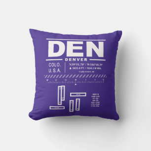 Denver International Airport DEN Throw Pillow