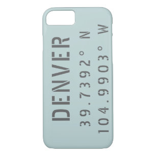 Denver Latitude Longitude iPhone 8/7 Case