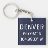 Denver Broncos JERSEY Keychain Rectangle