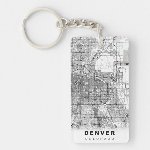 Denver Map Keychain