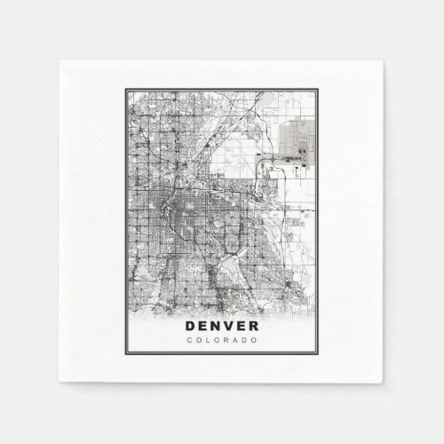 Denver Map Napkins