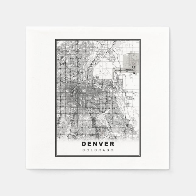 Denver Map Napkins (Front)