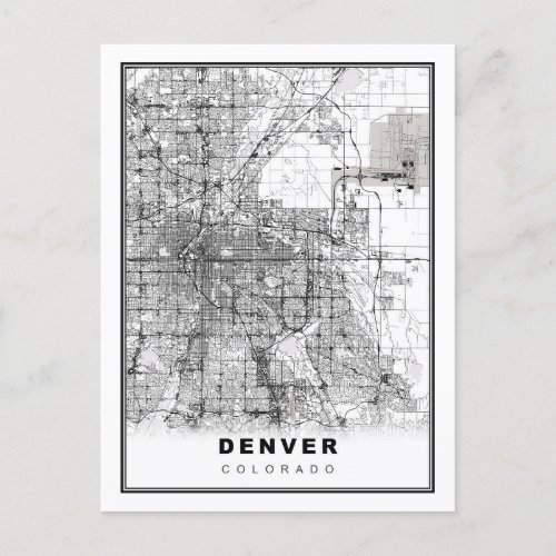 Denver Map Postcard