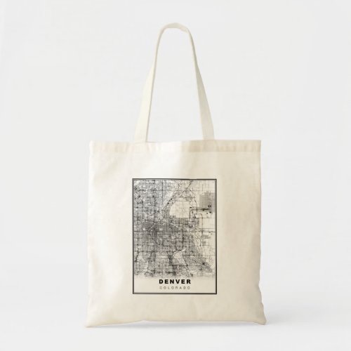 Denver Map Tote Bag