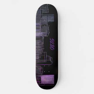 Denver skyline 5280 skateboard