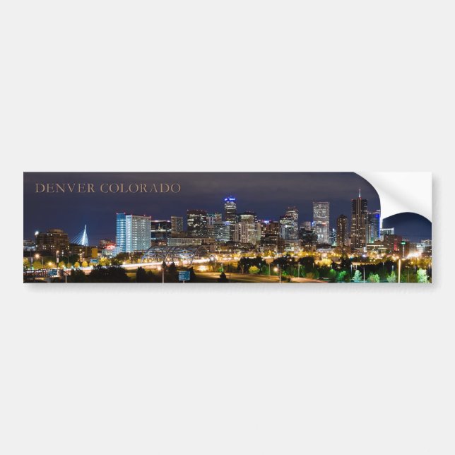 Denver Skyline Bumper Sticker (Front)