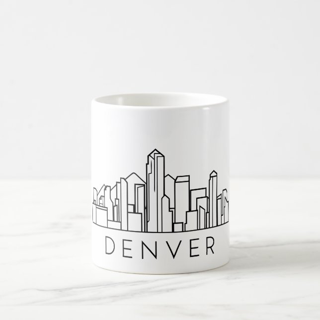 Denver Skyline Cityscape Coffee Mug (Center)