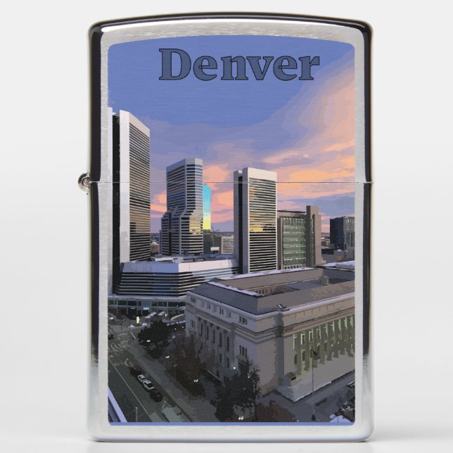 Denver Skyline Zippo Lighter (Front)