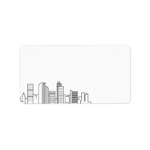 Denver Stylized Skyline Blank Label