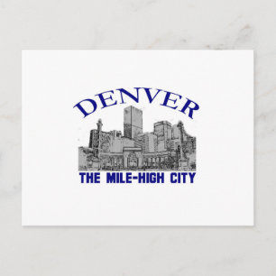Denver, The Mile-High City Postcard