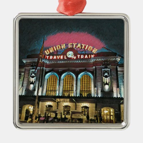 Denver Union Station Metal Ornament