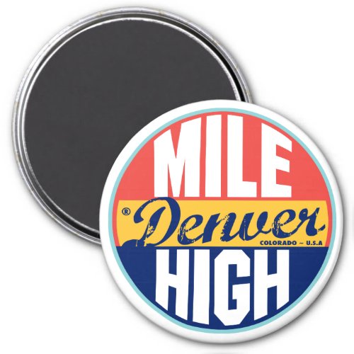Denver Vintage Label Magnet
