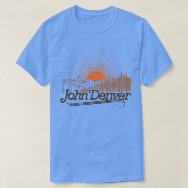 Denver Vintage Sun Landscape T-Shirt (Design Front)