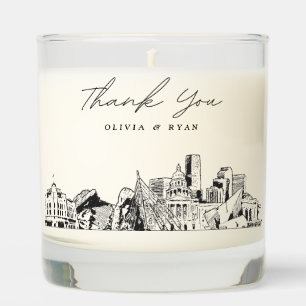 Denver Wedding Thank You Gift Custom Candle