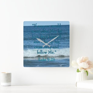 Deny Yourself Square Wall Clock
