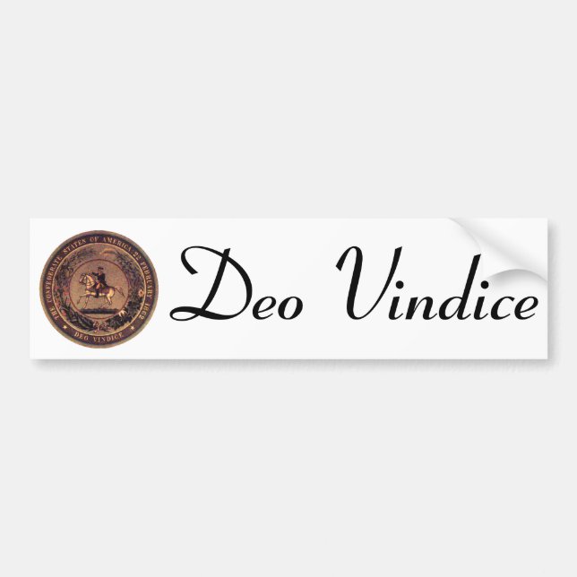 DEO VINDICE Confederate Seal Bumper Sticker (Front)