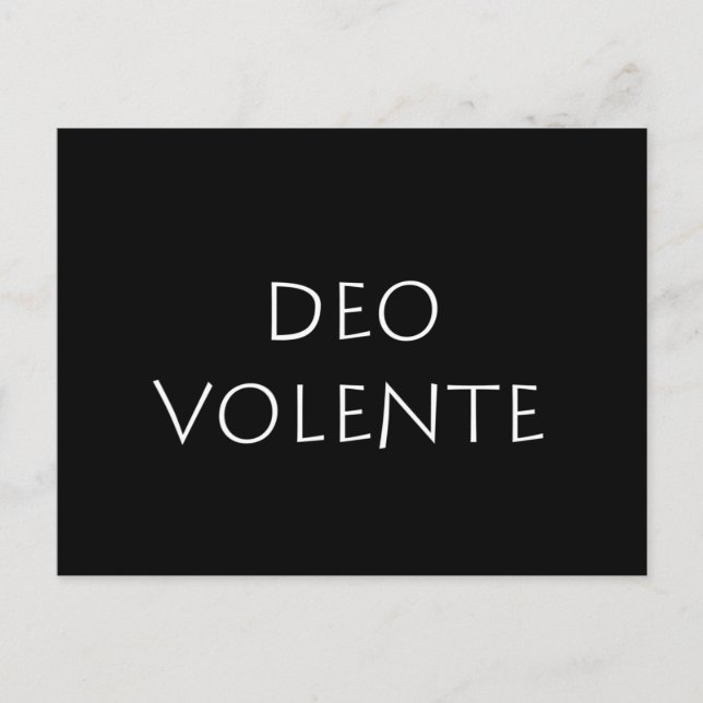 Deo volente postcard (Front)
