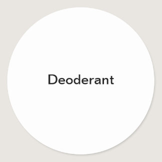 Deoderant Label/ Classic Round Sticker