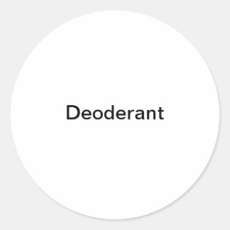 Deoderant Label/ Classic Round Sticker