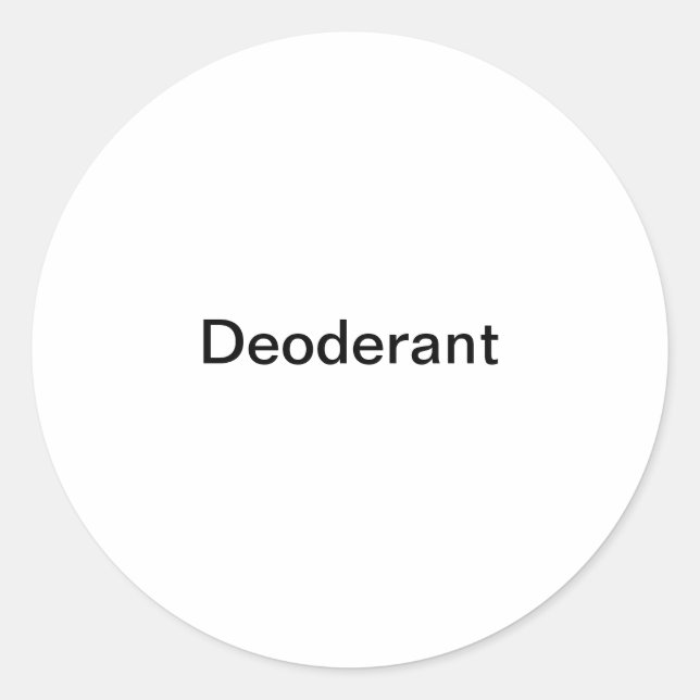 Deoderant Label/ Classic Round Sticker (Front)