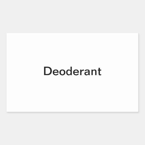 Deoderant Label Rectangular Sticker