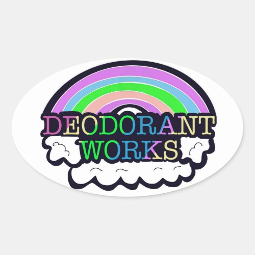 Deodorant Works Rainbow Sticker