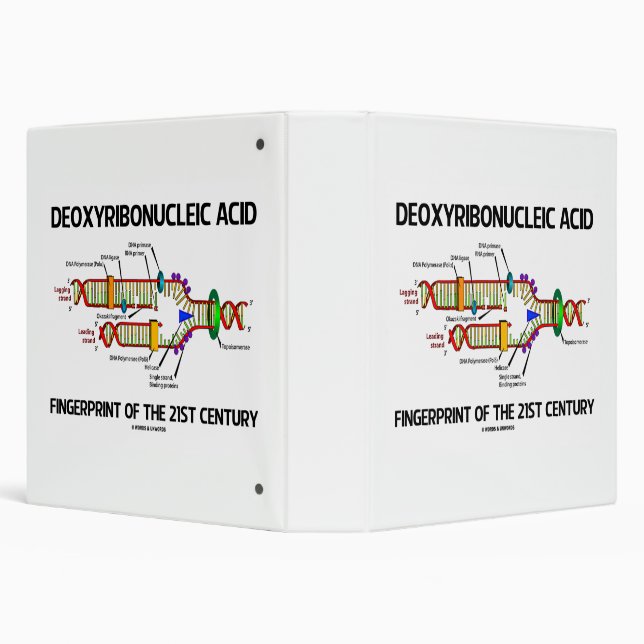 Deoxyribonucleic Acid Fingerprint Of 21st Century 3 Ring Binder (Background)